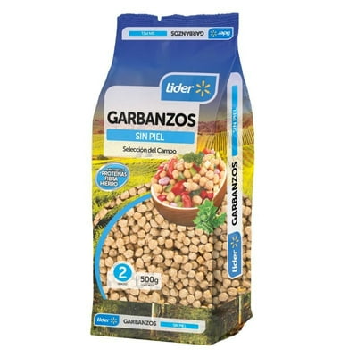 Garbanzos Sin Piel Bolsa 500 G Lider