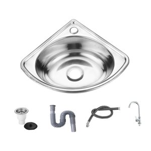 Magideal - Fregadero De Esquina Montada En La Pared Para Baño Con Diseño De Cuencas De Triángulo , Tipo B