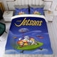 thumbnail image 4 of Los Supersónicos Conjunto de sábanas temático, trío de piezas, cómodo y amigable con la piel, diseño único, regalo de decoración para el hogar para familiares, amigos y fans,173cm *218cm, 4 of 6