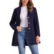 thumbnail image 1 of INSPIRE CHIC Abrigos de Mujer con Botonadura Simple Abrigo Largo de Invierno Gabardina M Azul Oscuro, 1 of 6