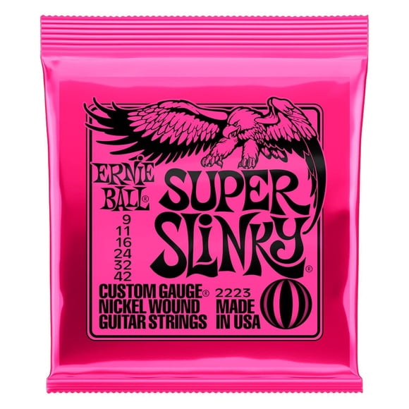 Ernie Ball 2223 SUPER SLINKY Set de Cuerdas Guitarra Eléctrica 09-42