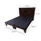 thumbnail image 2 of Cama Dos Plazas Con Respaldo y bases divididas de 150 X 190cm Tapizada en Felpa Chocolate Oscuro, 2 of 6
