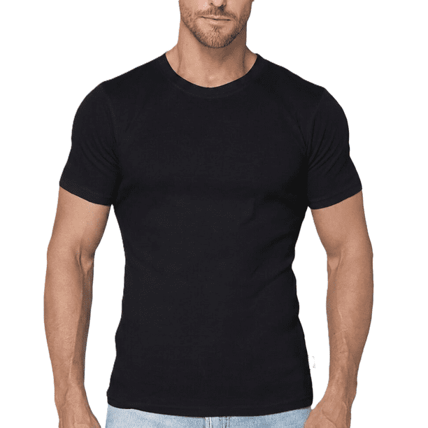 Camiseta Cotton Rib Hombre Lady Genny YC-207 Cuello redondo
