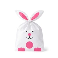 Pasteleriuscl - 50 Bolsas De Plástico Para Dulces De Pascua Bolsa Con Diseño De Conejo De Pascua 22X13Cm Bolsas