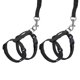 thumbnail image 1 of Uxcell 2 piezas de arnés y correa para conejos a prueba de escape, arnés para animales pequeños, hebilla ajustable suave, negro para paseos de cachorros, 1 of 7