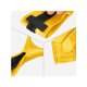thumbnail image 3 of Corbatas con cremallera preanudadas para hombre INSPIRE CHIC, color sólido, formales y casuales, brillo de satén, amarillo, 3 of 5