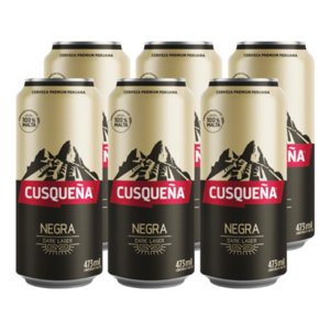 Cerveza Cusqueña Negra Pack X6 Lata 473 Cc
