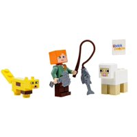 Paquete Combinado Lego Minecraft: Alex Con Ocelote, Oveja Y