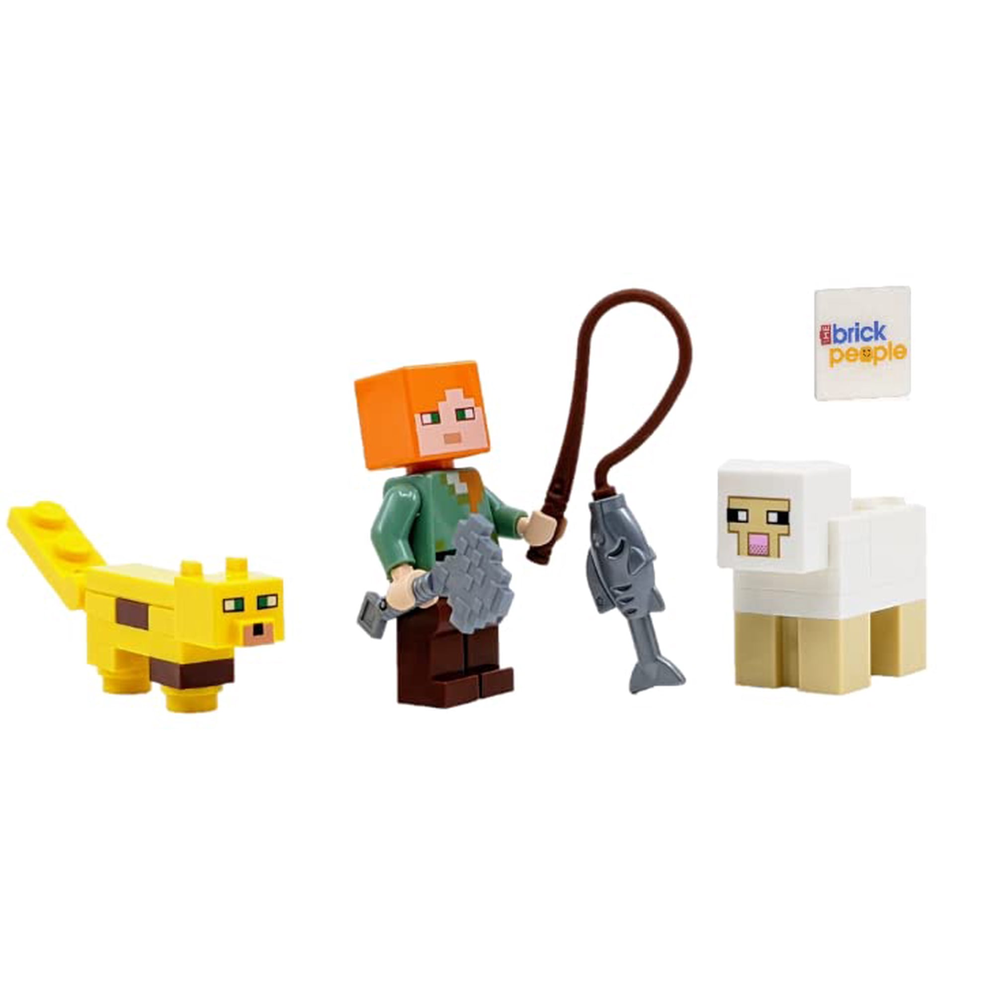 Paquete Combinado Lego Minecraft: Alex Con Ocelote, Oveja Y