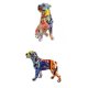thumbnail image 1 of 2 Piezas Novedad Decoración Resina Estatua Graffiti Perro Estatuilla Arte Artesanía Escultura, 1 of 5