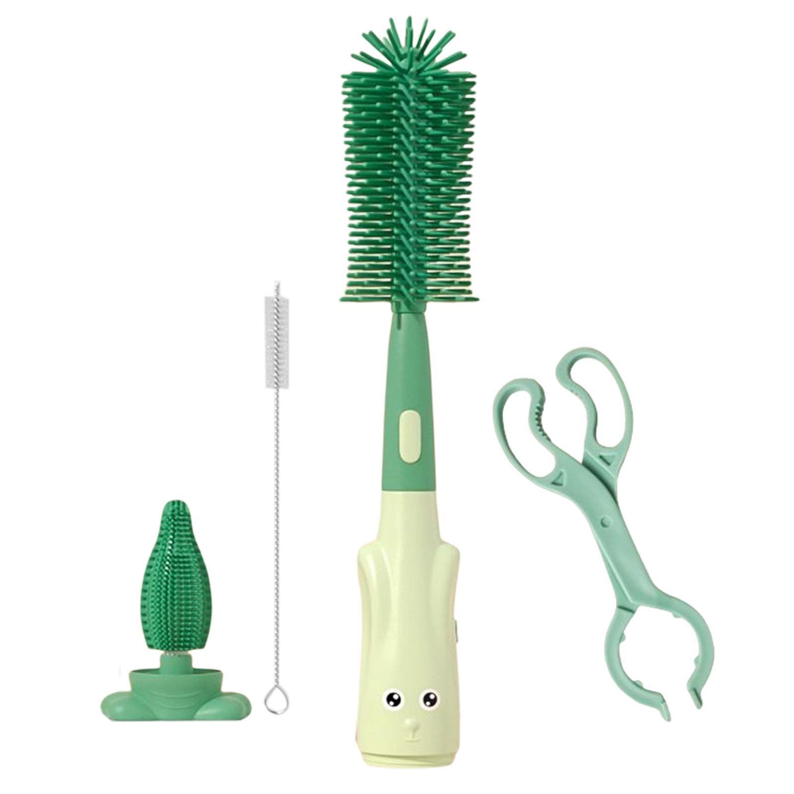 Bothyi - 4X Chupete Botella Cepillo Lavado Limpieza Cepillo Portátil Depurador Para Botella Verde