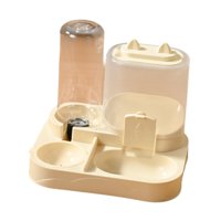 Ioensy - Comedero Automático Para Mascotas, Compacto, Para Conejos, Pequeños Animales Y Gatitos, Color Amarillo