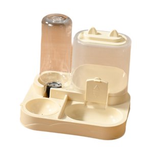 Ioensy - Comedero Automático Para Mascotas, Compacto, Para Conejos, Pequeños Animales Y Gatitos, Color Amarillo