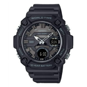 Casio - Reloj Standard Análogo Digital Correa De Resina Esfera Gris Cuarzo Aeq-120W-1Bv 100M Para Hombre