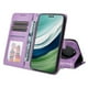 thumbnail image 2 of Funda tipo cartera FOXDOCK para Huawei Mate 60 Pro , diseño girasol en relieve, cuero PU, cierre magnético, soporte y tarjetero, 2 of 5
