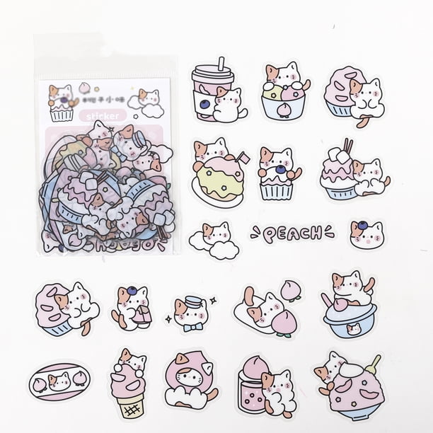 40pcs Cute Cartoon Waterproof PET Stickers - Perfect for Student Handbook Decorations & DIY Projects!