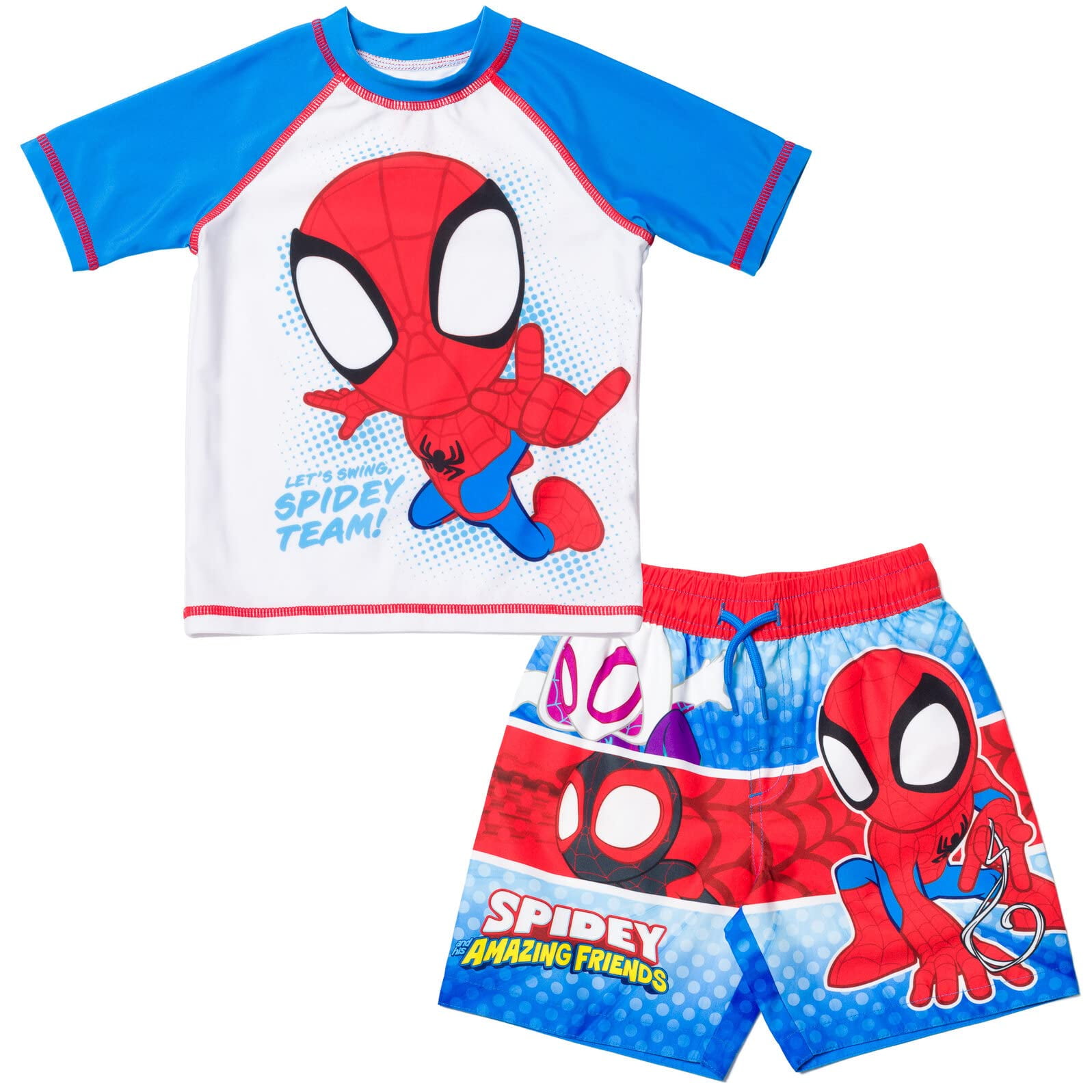 Conjunto De Trajes De Baño Marvel Spider-man Miles Morales Para Niños De 6 Años