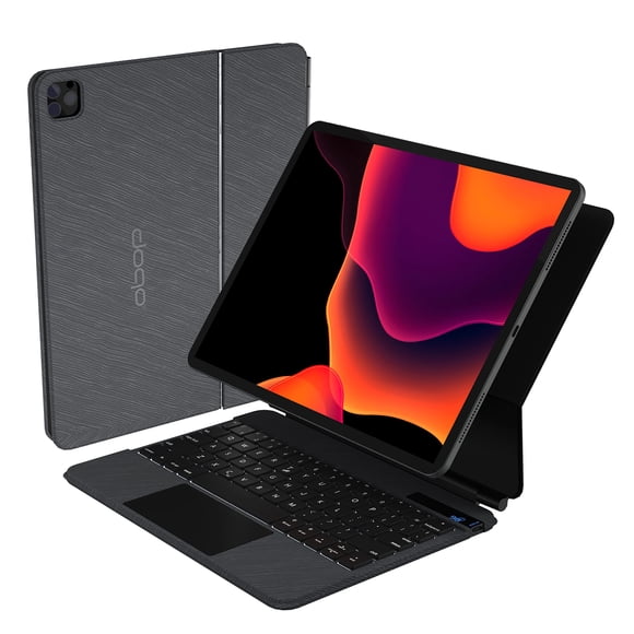 Funda con teclado para tablet doqo para iPad Air 5.ª/4.ª generación con retroiluminación