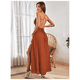 thumbnail image 3 of Vestido Largo de Mujer Camisero Escote V Profundo, 3 of 6