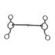 thumbnail image 1 of Bocado de acero inoxidable para caballos, boquilla para caballos, bocado para caballos de metal resistente y ligero, bocado en forma de H para montar, 1 of 5
