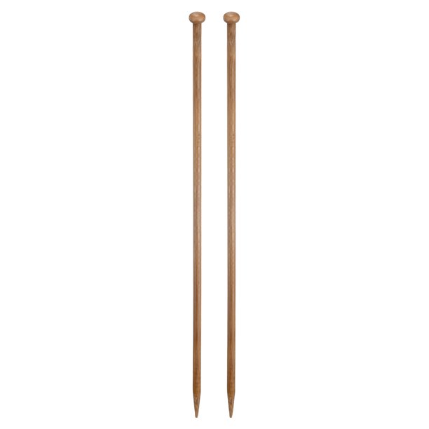 Uxcell 7mm Aguja de Tejer de Bambú Recta de Punta Simple 13.8 Pulgadas de Largo Agujas de Tejer de Madera para Suéter Talla US 10.5