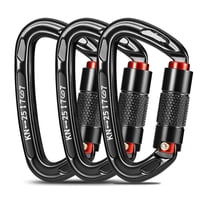 Xusx111 - Clips De Mosquetón De Escalada 25Kn Mosquetón De Bloqueo Automático, Clips De Mosquetón De Bloqueo Grande Profesional Para Escalada De Roca / Hielo Rappelling Swing De Rescate, Etc., En Form