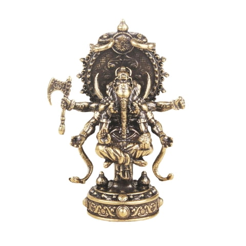 Magideal - Estatua De Dios De Seis Brazos, Adorno De Escritorio, Escultura De Latón Para Salpicadero De Coche, Mesa, Sala De Estar, Gabinete, Decoración