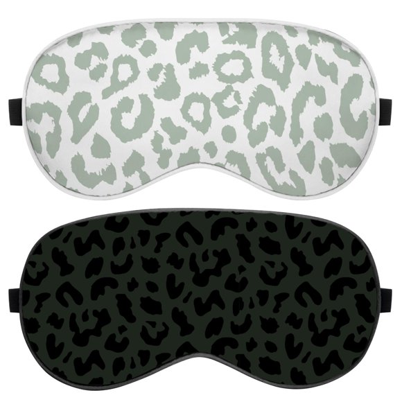 Antifaz para Dormir BHAHB 2 piezas de seda 20x10 cm Leopardo/Blanco
