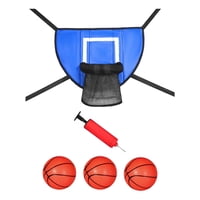 Magideal - Trampolín Aro De Baloncesto Soporte De Baloncesto Jardín Niños Niñas Baloncesto Juego De Portería Fácil De Instalar Tablero Trasero Ligero Accesorios Azul 90X50Cm