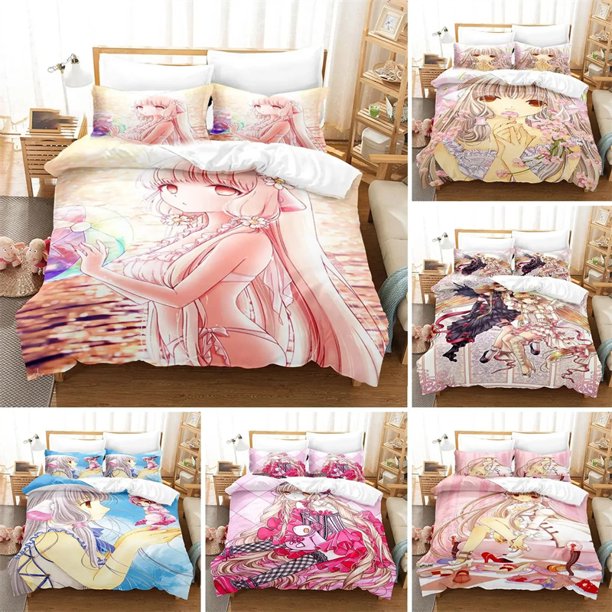 Chobits Bedding Sets for Girls New Chi Bedding Sets Bed Supplies Duvet Cover Bed Comforter Set