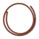 thumbnail image 3 of Cordón de cuero trenzado Correa de cuero trenzada Fabricación de joyas artesanales Marrón claro, 3 of 5