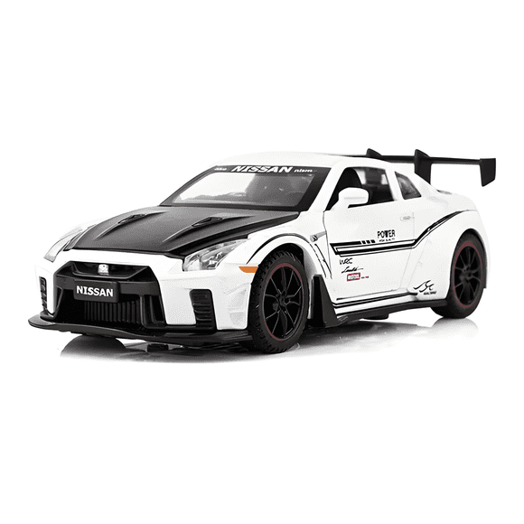 Auto Nissan GTR R35 escala 1:32 blanco