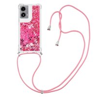 Funda Foxdock Para Motorola Moto G Stylus 5G 2024 Con Cuerda Ajustable, Brillo Líquido, Protección Antigolpes Y Lente – Ideal Para Regalo