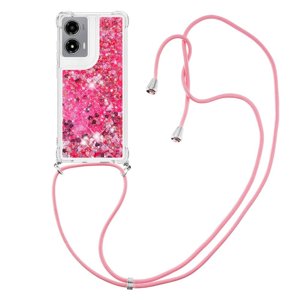 Funda Foxdock Para Motorola Moto G Stylus 5G 2024 Con Cuerda Ajustable, Brillo Líquido, Protección Antigolpes Y Lente – Ideal Para Regalo