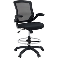 Silla De Dibujo Modway Veer, Escritorio De Recepción Con Brazo Abatible, Color Negro