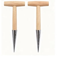Xusx111 - Herramienta De Plantación Para La Plantación De Semillas Y Bulbos - Acero De Alto Carbono Y Mango Tallado De Madera Cómodo - Para La Plantación Consistente De Flores Tulipanes, Narcisos, Dah