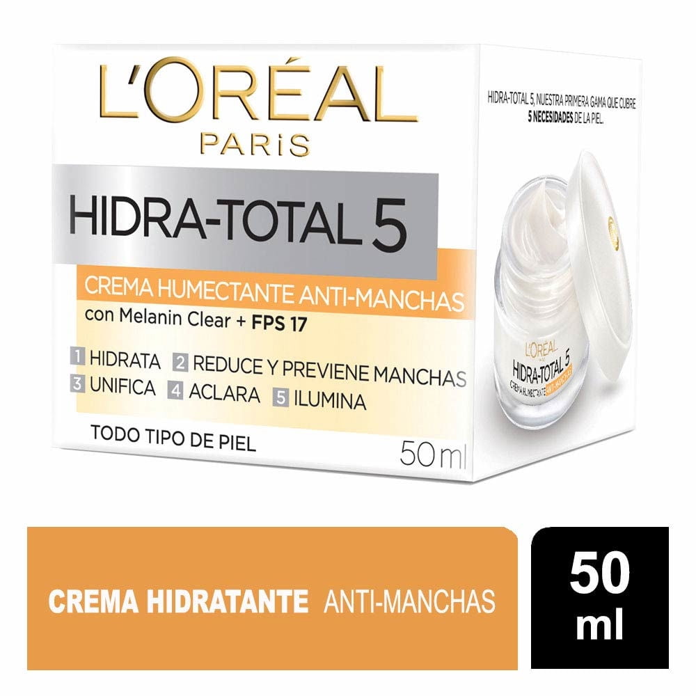 L'Oréal Dermo Expertise - Crema Facial Matificante Hidra-Total 5 Pote.