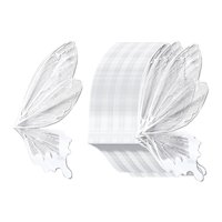 Magideal - 80 Piezas De Papel De Regalo De Flores, Papel De Embalaje Con Diseño De Alas De Mariposa, Suministros De Floristería De Moda Para Ceremonias De Graduación, Bodas Y Cumpleaños. Blanco