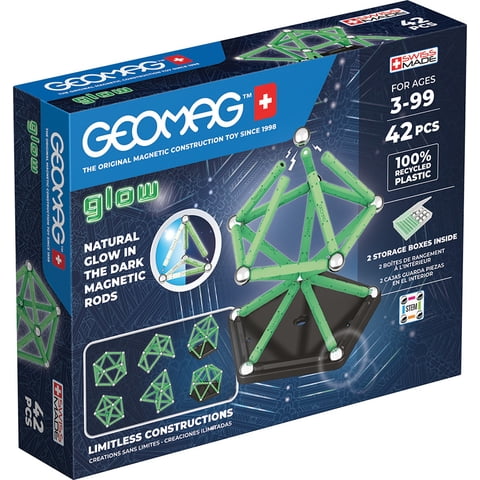 Geomag - Juego De Creacion Magnético Glow (42 Piezas) - Línea Ecológica