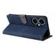 thumbnail image 3 of Funda Billetera para BLU G64 con Soporte - Cartera de Cuero con Ranuras Azul, 3 of 5