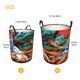 thumbnail image 5 of Street Fighter Cesta de lavandería de gran capacidad redonda con asa, bolsa para ropa sucia plegable, almacenamiento para dormitorio, baño y lavadero 44x35 cm, 5 of 6