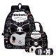 thumbnail image 1 of 3PC-SET Printing Peripheral Sanrio Kuromi Backpack Student School Bag Pencil Case Bag Mochila Boys Girls Anime kawaii Cartoon, 1 of 3