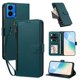 thumbnail image 2 of Funda con Billetera para [Motorola Moto G34 5G] con Bolsillo Zipper y Tarjetero Verde pavo real, 2 of 6