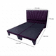 thumbnail image 2 of Cama Dos Plazas Con Respaldo y bases divididas de 150 X 190cm Tapizada en Lino Morado Oscuro, 2 of 5