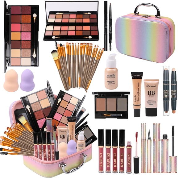 Set de maquillaje MTDXILTAI Rainbow con funda para niñas