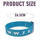 thumbnail image 4 of Pulsera unisex con estampado de letras jacquard y correa de muñeca ajustable WWJD, 4 of 5