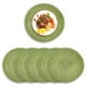 thumbnail image 1 of Juego de 6 manteles individuales redondos de algodón tejido, resistentes al calor, antideslizantes, lavables, para mesa de comedor de 18 cm., 1 of 5