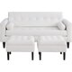 thumbnail image 1 of Sofá Retro 3C + 2 Poufs Pu Blanco, 1 of 2