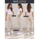 thumbnail image 3 of Pantalon Buzo Jogger Deportivo Casual Ajustable 285g Algodon Beige Liso L, 3 of 3