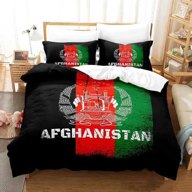 Afghanistan Flag Bedding Set Bed Set Adult Kid Bedroom Duvetcover Sets parure de lit Bed